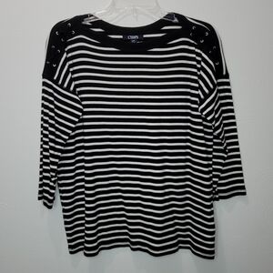 Chaps Laced Shoulder Top